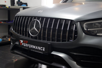 Sport Panamericana GT Kühlergrill hochglanz schwarz für Mercedes GLC X253/W253 Facelift AMG Line