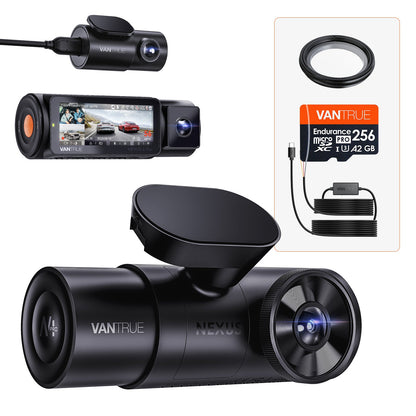 Vantrue N4 Pro Dashcam Bundle mit VP03 Hardwire Kit, CPL & 256GB Karte