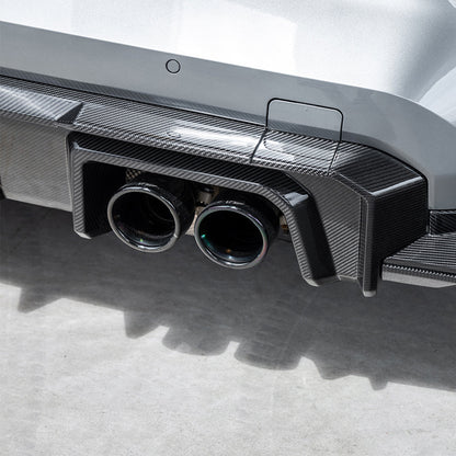 Dry Carbon Heckdiffusor Heck Winglet "SQ-B Style" für BMW M3 G80 G81 / M4 G82 G83 inkl. LCI