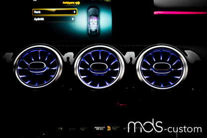 Mercedes CLA W118 Beleuchtete Lüftungsdüsen | Turbine Optik Set