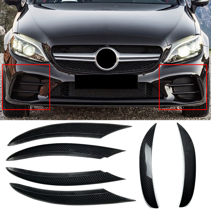 Frontspoiler Flaps Carbon für Mercedes C-Klasse W205 Facelift AMG-Line