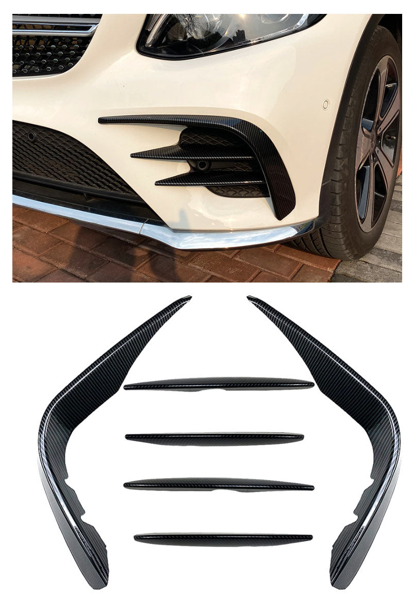 Front Aero Flaps + Fins für Mercedes GLC X253 C253 AMG Line Vorfacelift