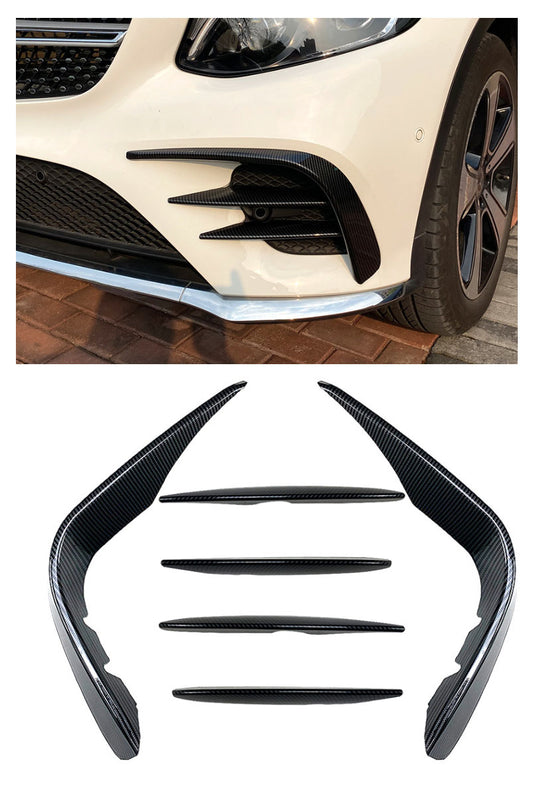 Front Aero Flaps + Fins für Mercedes GLC X253 C253 AMG Line Vorfacelift
