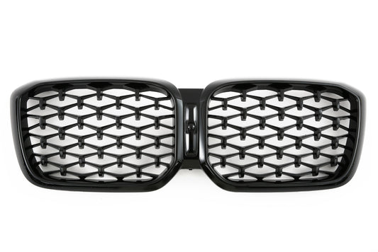 Sport Nierengrill Diamant-Design glanz schwarz für BMW X3 X4 G01 G02 LCI ab 2021