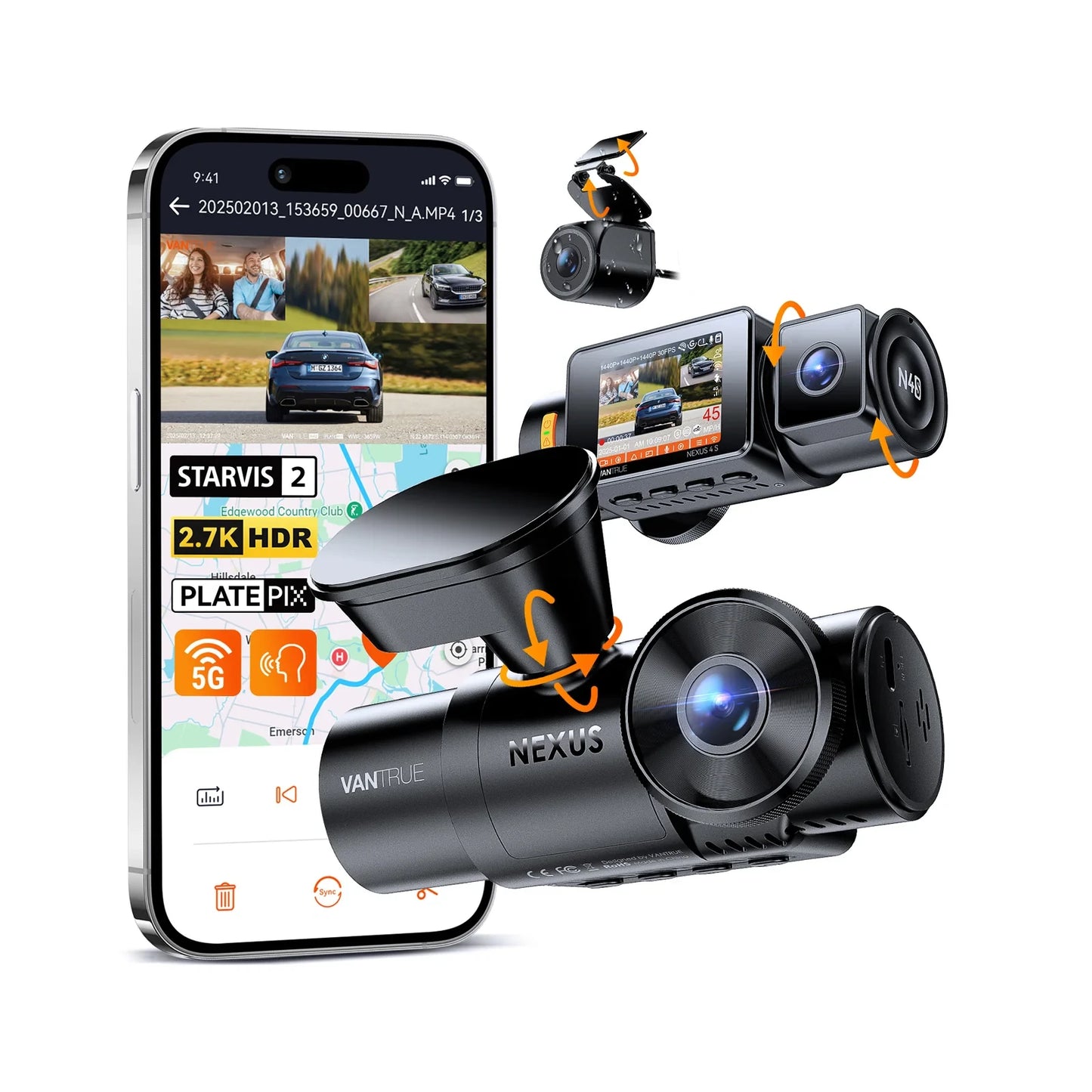 Vantrue N4S Dashcam Bundle mit LTE Box & Hardwire Kit