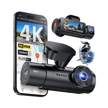 Vantrue N4 Pro Dashcam Bundle mit VP03 Hardwire Kit, CPL & 256GB Karte