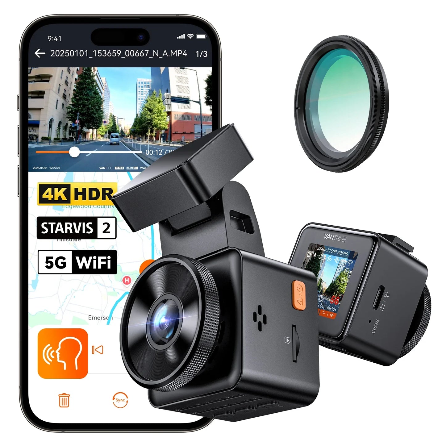 Vantrue Element 1 Pro 4K Dashcam