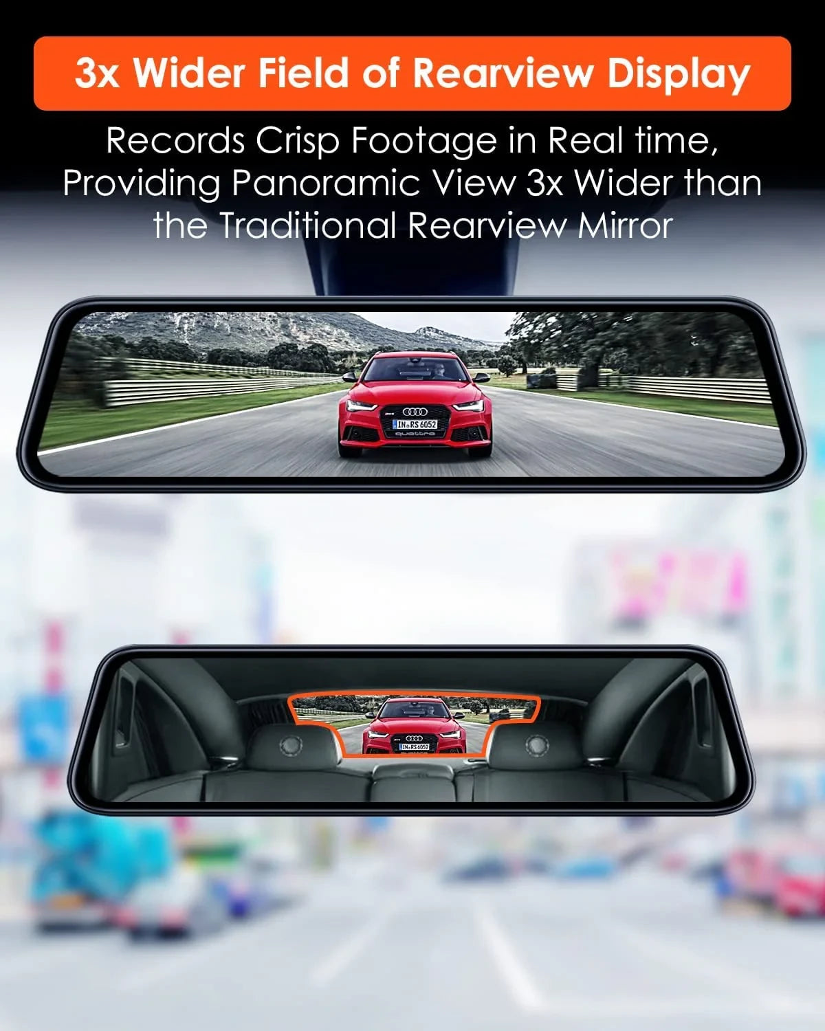 Vantrue Mirror 2 (M2) Streaming Mirror Dual Dashcam