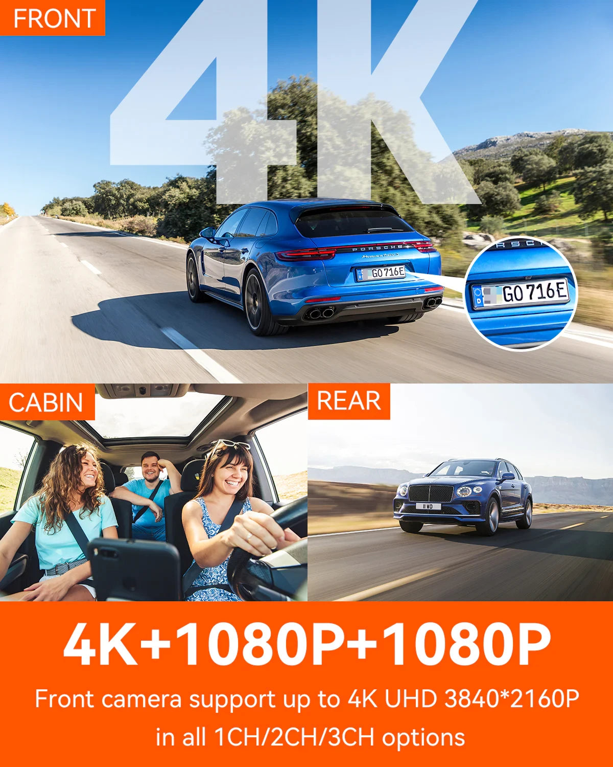 Vantrue Nexus 4 Pro 3-Kanal 4K Dashcam