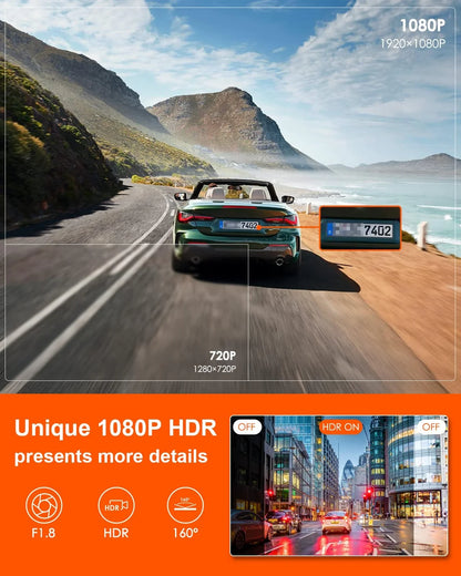 Vantrue Element 1 Lite Dashcam mit Full HD, GPS & WiFi