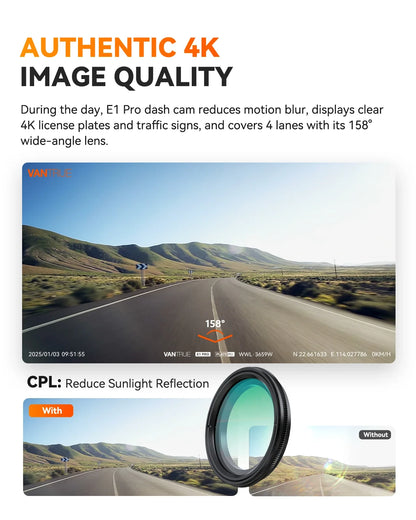 Vantrue Element 1 Pro 4K Dashcam