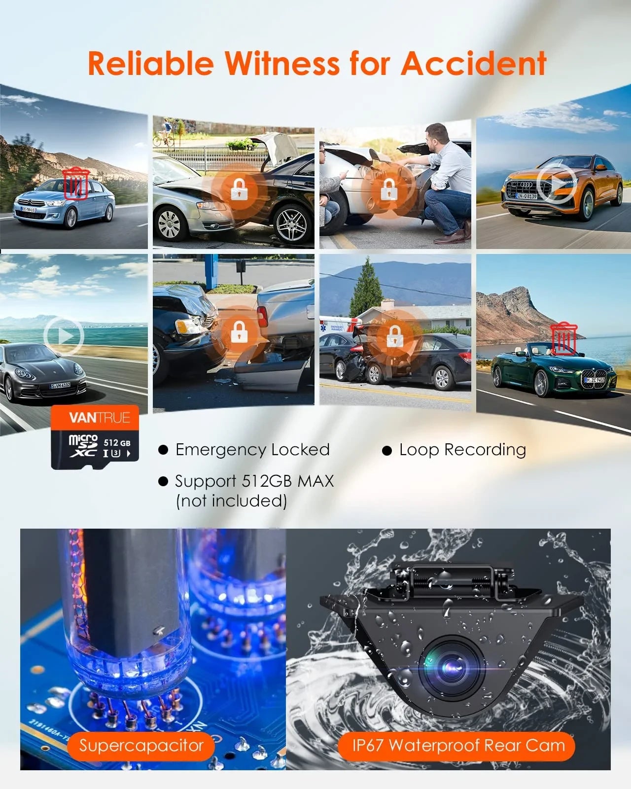 Vantrue Mirror 3 (M3) 3-Kanal Mirror Streaming Dashcam