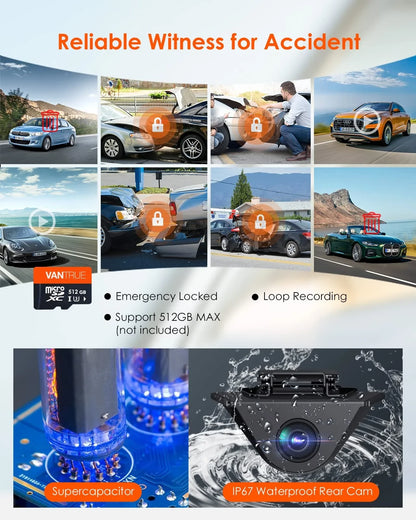 Vantrue Mirror 3 (M3) 3-Kanal Mirror Streaming Dashcam