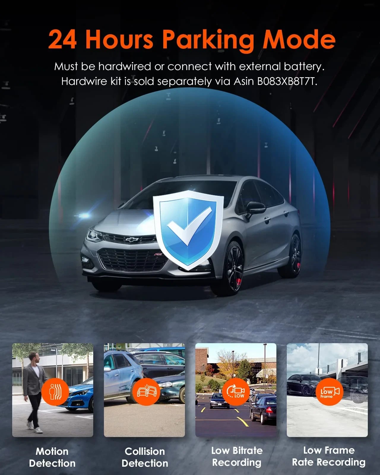 Vantrue OnDash S2 3CH 3-Channel WiFi Dashcam mit GPS