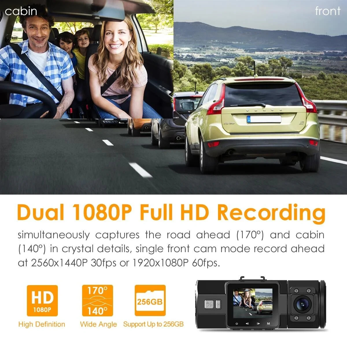 Vantrue OnDash N2 Pro Dual 1080P Dashcam