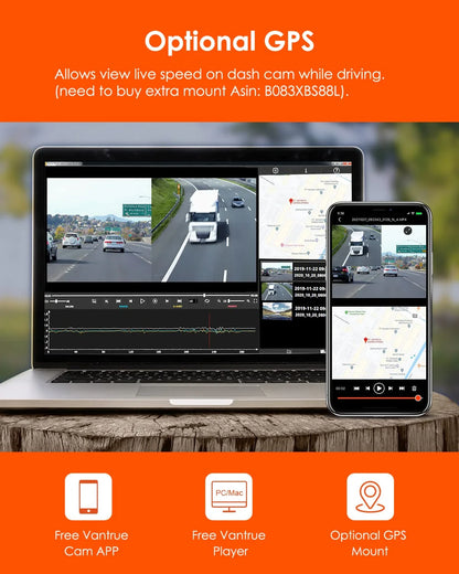 Vantrue OnDash X4S Duo Dual WiFi Dashcam