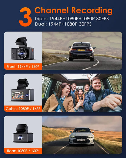 Vantrue E3 Dash Cam Bundle mit 256GB Karte