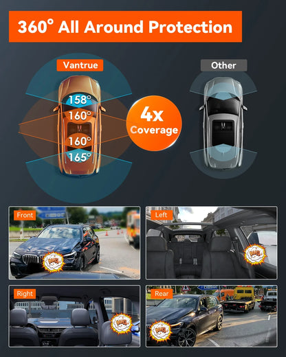 Vantrue N5 2,5K 4-Channel Dashcam