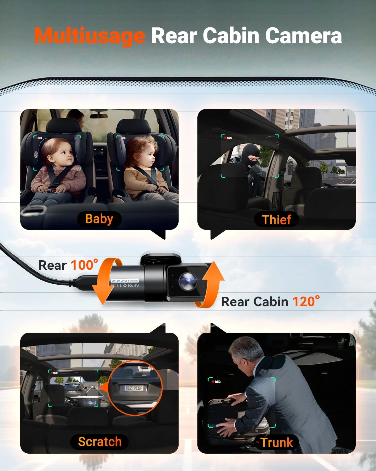 Vantrue N5S Dashcam Bundle mit LTE Modul und Universal Hardwire Kit