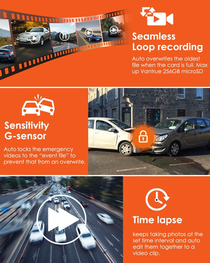 Vantrue OnDash X4S Duo Dual WiFi Dashcam