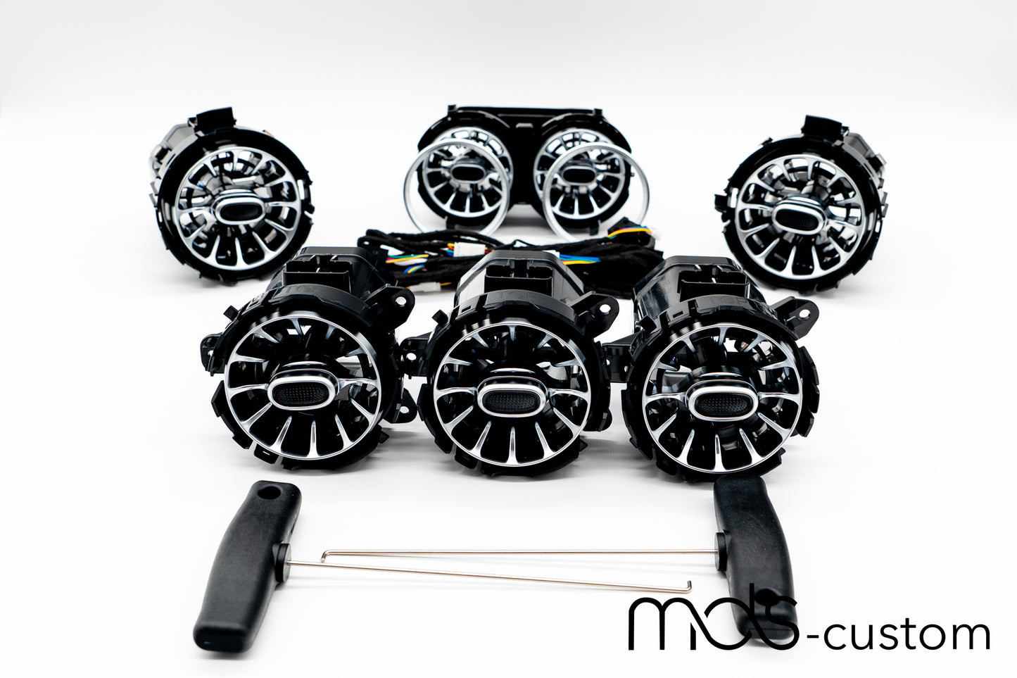 Mercedes CLA W118 Beleuchtete Lüftungsdüsen | Turbine Optik Set