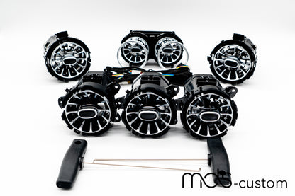 Mercedes CLA W118 Beleuchtete Lüftungsdüsen | Turbine Optik Set