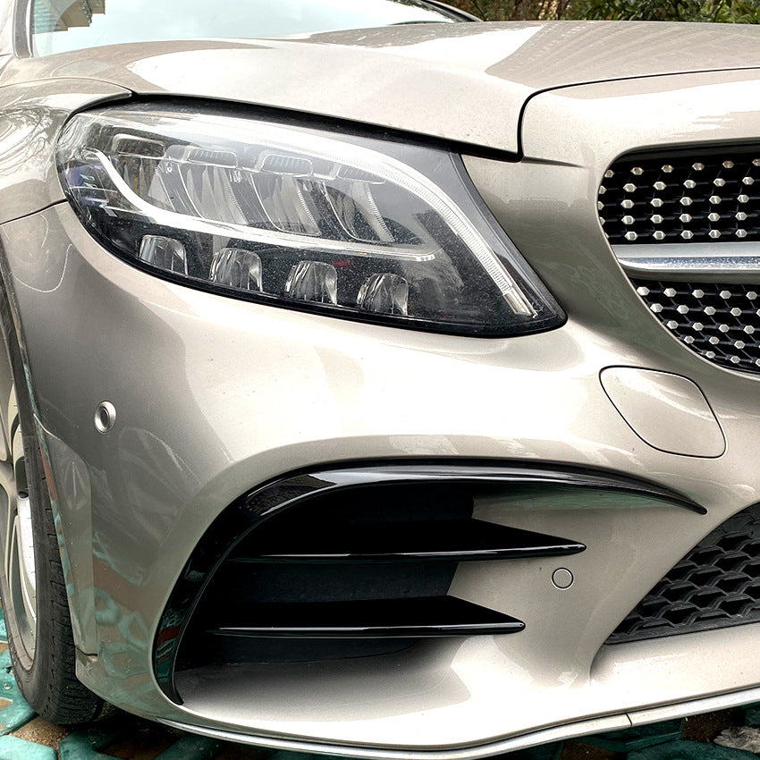 Front Aero Flaps Frontstoßstange Mercedes C-Klasse W205 AMG Line Facelift ab 03/2018